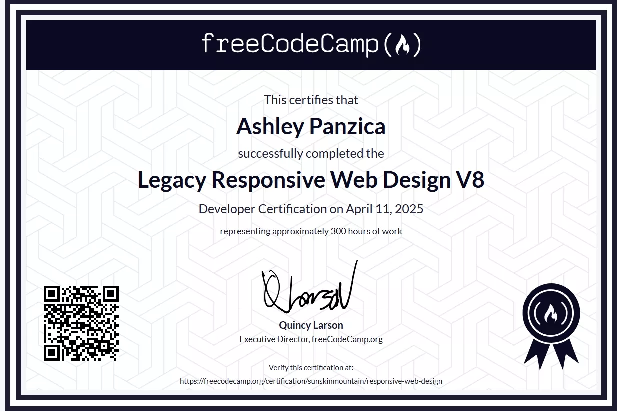 FreeCodeCamp certififate